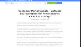 
							         Customer Portal Update - Activate Your Numbers for Atmosphere ...								  
							    