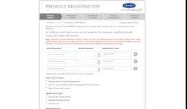 
							         Customer Product Registration - Carrier								  
							    