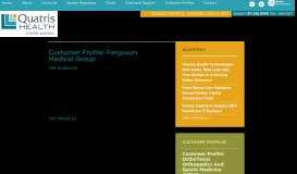 
							         Customer Profile: Ferguson Medical Group - Quatris Health								  
							    