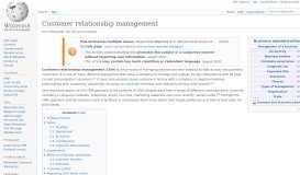 
							         Customer relationship management - Wikipedia								  
							    