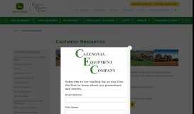 
							         Customer Resources - Cazenovia Equipment Company								  
							    
