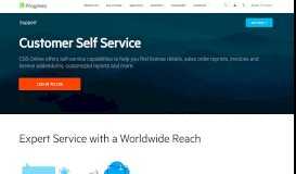 
							         Customer Self Service - Progress								  
							    