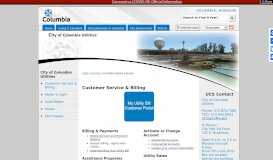 
							         Customer Service & Billing - City of Columbia Utilities								  
							    