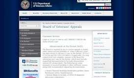 
							         Customer Service - Board of Veterans' Appeals								  
							    