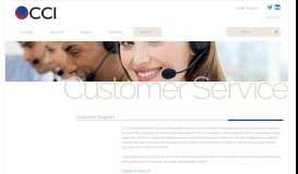 
							         Customer Service - CCI								  
							    