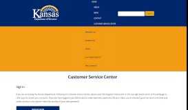 
							         Customer Service Center - Kansas Department of Revenue								  
							    