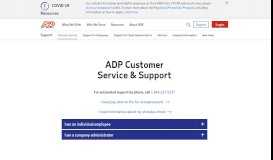 
							         Customer Service | Contact Us - ADP								  
							    