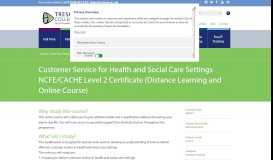 
							         Customer Service for Health and Social Care ... - Tresham College								  
							    