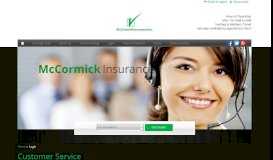 
							         Customer Service | McCormick Insurance								  
							    