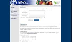 
							         Customer Service - MiSDU								  
							    