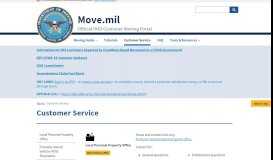 
							         Customer Service | Move.mil								  
							    