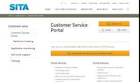 
							         Customer Service Portal | SITA								  
							    