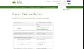 
							         Customer Service - Quest Diagnostics								  
							    