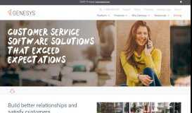 
							         Customer Service Software Solutions | Genesys								  
							    