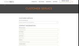 
							         Customer Service - SonicWall								  
							    