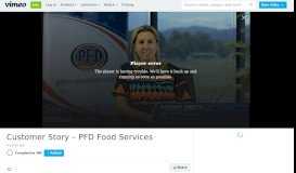 
							         Customer Story – PFD Food Services on Vimeo								  
							    