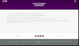 
							         Customer Support - CAE - CAE Technology Services								  
							    