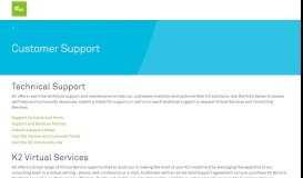 
							         Customer Support - K2 Knowledge Center								  
							    