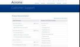 
							         Customer Support & Product Documentation - Acronis								  
							    