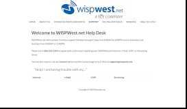 
							         Customer Support – Wispwest.net								  
							    