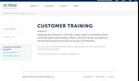 
							         Customer Training - Mitel								  
							    
