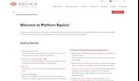 
							         Customer Welcome Guide | Equinix | Equinix								  
							    