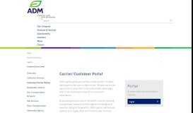 
							         Customer/Carrier Portal | ADM								  
							    