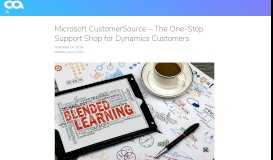 
							         CustomerSource – The One-Stop Support Shop for Dynamics ...								  
							    