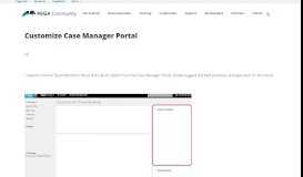 
							         Customize Case Manager Portal | Pega Community								  
							    