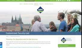 
							         Customized Faculty Led| Services | AIFS Study Abroad								  
							    