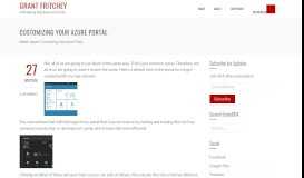 
							         Customizing Your Azure Portal - Grant Fritchey								  
							    