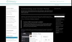 
							         Customizing your Career Portal - Breezy HR								  
							    