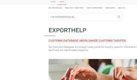 
							         Customs Database (worldwide customs tariffs)								  
							    