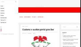 
							         Customs e-auction portal goes live – The Sun Nigeria								  
							    