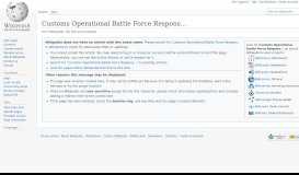 
							         Customs Operational Battle Force Response Assault - Wikipedia								  
							    