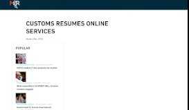 
							         Customs Resumes Online Services | Maldives Business Review								  
							    