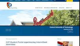 
							         CUT Student Portal experiencing intermittent downtime - CUT								  
							    