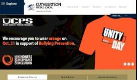 
							         Cuthbertson Middle School / Homepage - Union County Public Schools								  
							    