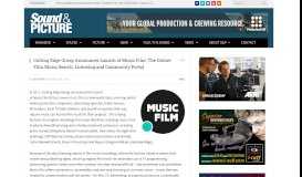 
							         Cutting Edge Group Announces Launch of Music.Film: The Online ...								  
							    
