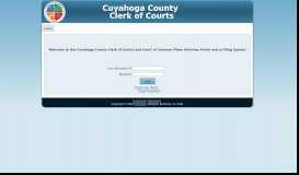 
							         Cuyahoga County Clerk of Courts - Login Page								  
							    