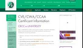 
							         CVE/CWA/CCAA Certificant Information - Commission on ...								  
							    