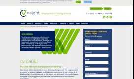 
							         CVI Online Employment Screening - CV Insight								  
							    