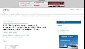 
							         CVP (Central Venous Pressure) in Premature Newborn Ventilated with ...								  
							    