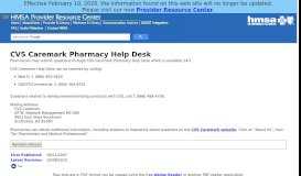 
							         CVS Caremark Pharmacy Help Desk - HMSA.com								  
							    