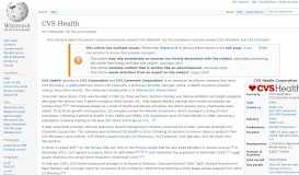 
							         CVS Health - Wikipedia								  
							    