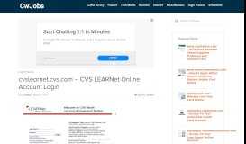 
							         cvslearnet.cvs.com - CVS LEARNet Online Account Login								  
							    