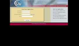
							         CW Admissions Portal - College of Westchester								  
							    