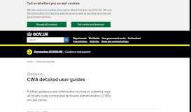 
							         CWA detailed user guides - GOV.UK								  
							    
