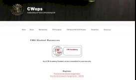 
							         CWA Student Resources – CWOps								  
							    