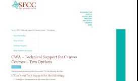 
							         CWA - Technical Support for Canvas Courses - Two Options – Santa ...								  
							    